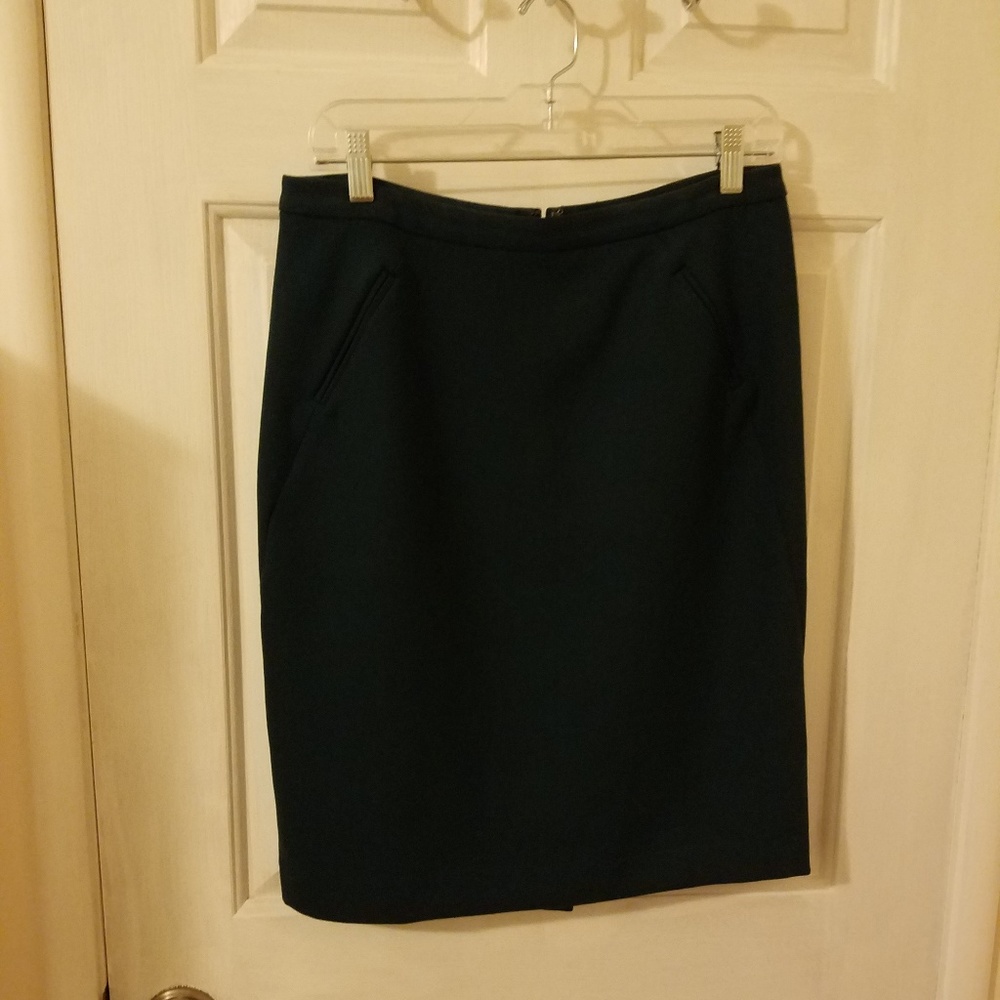 LOFT Green Pencil Skirt